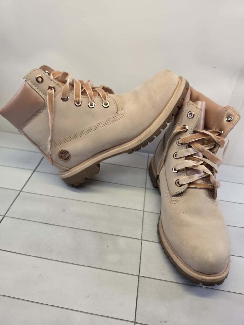 TIMBERLAND 6” Premium Waterproof Rose Metallic Women’s Boot Style TB0A1HL6 Sz 9